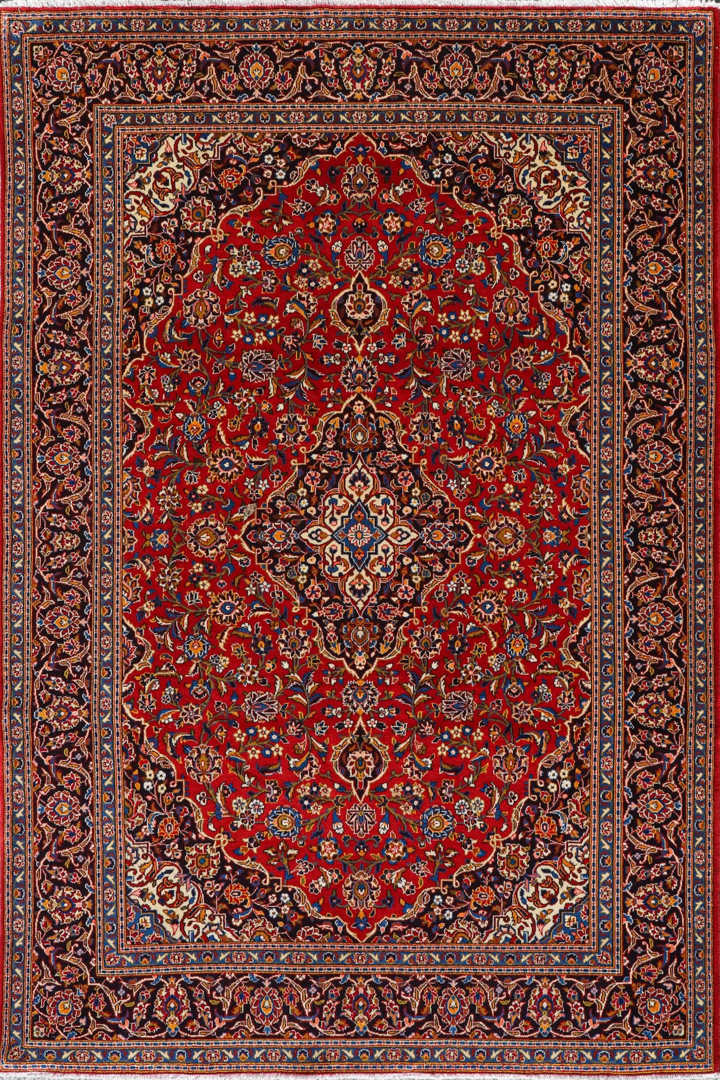 Kashan Medallion Hand-Knotted Wool - 308x208cms