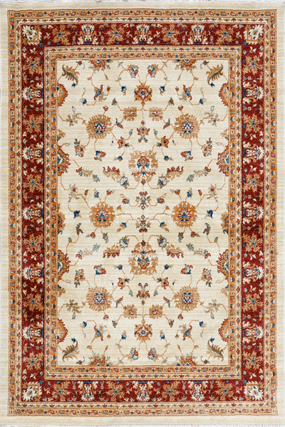 Marakesh Traditional Rug 1271 Ivory Red