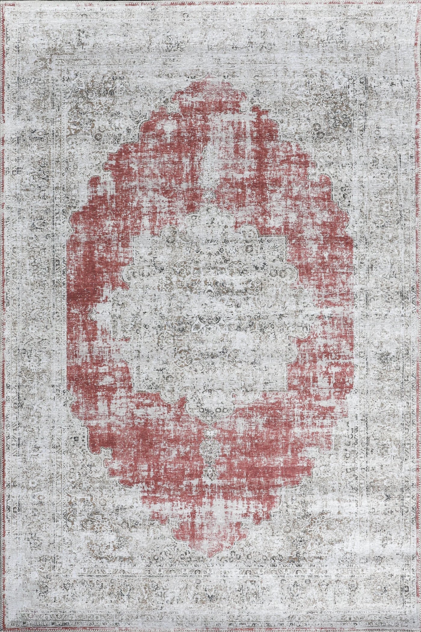 New Jersey Distressed Rug - 129 Red