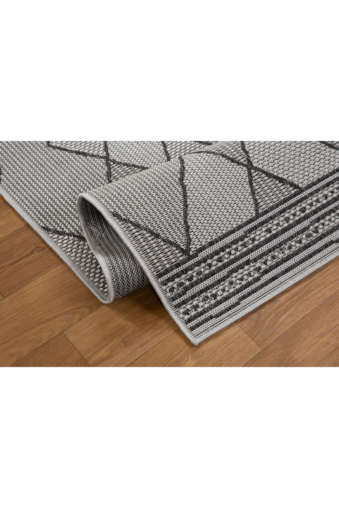 Miran Flatweave Rug 110 - Grey