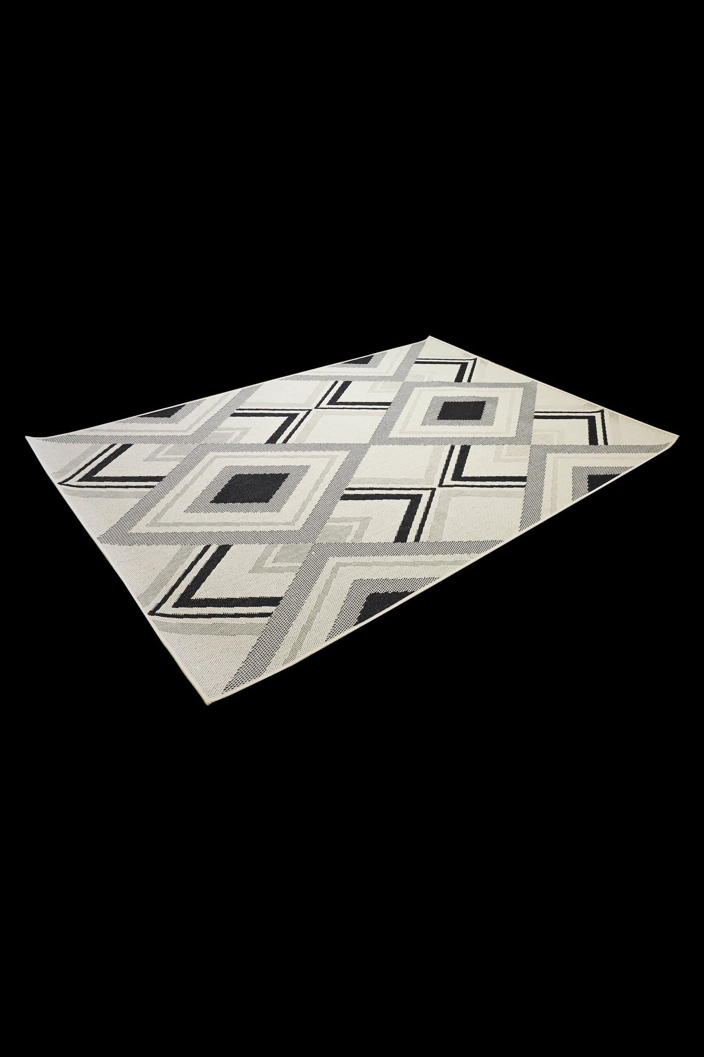 Sisalo Geometric Flatweave Rug - 102 Beige