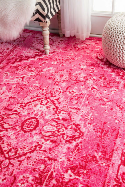 Evoke Distressed Rug - 106 Pink