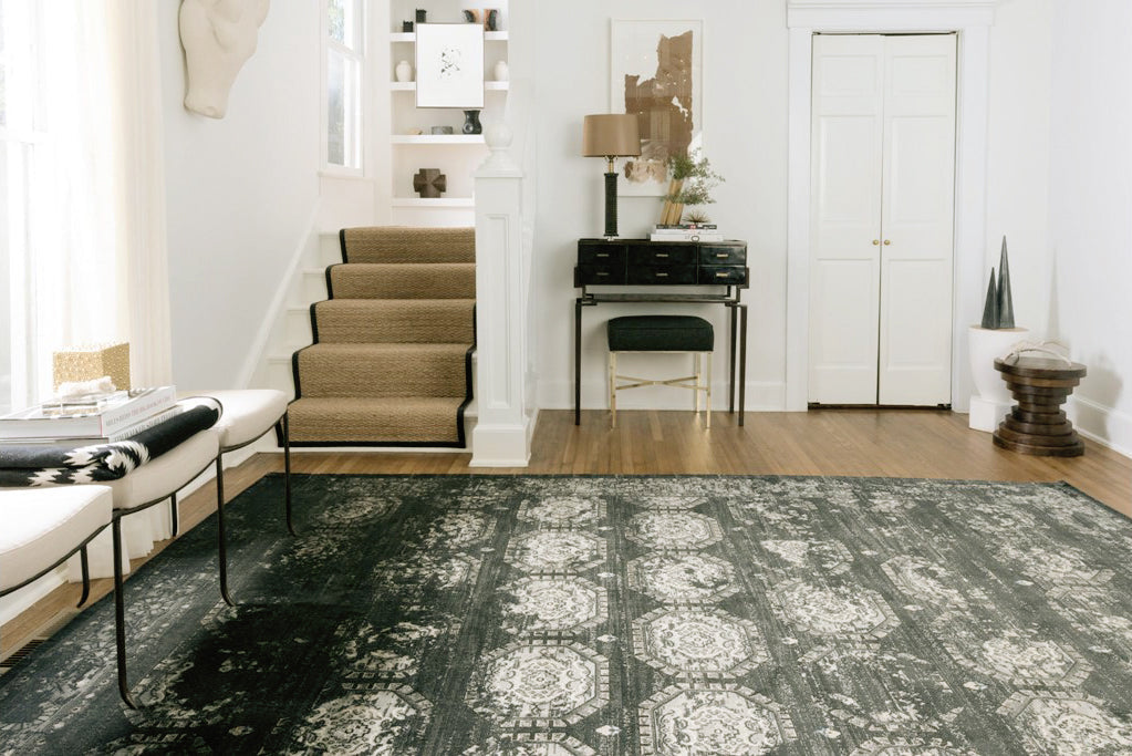 Lidia Distressed Rug - 101 Black