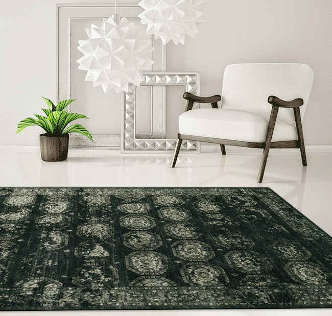 Lidia Distressed Rug - 101 Black