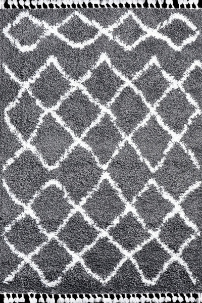 Luxor Shaggy Rug - 101 Grey