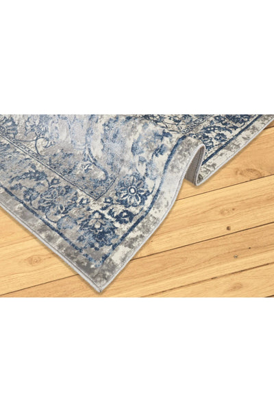 Toronto Contemporary Floral Rug - 103 Blue