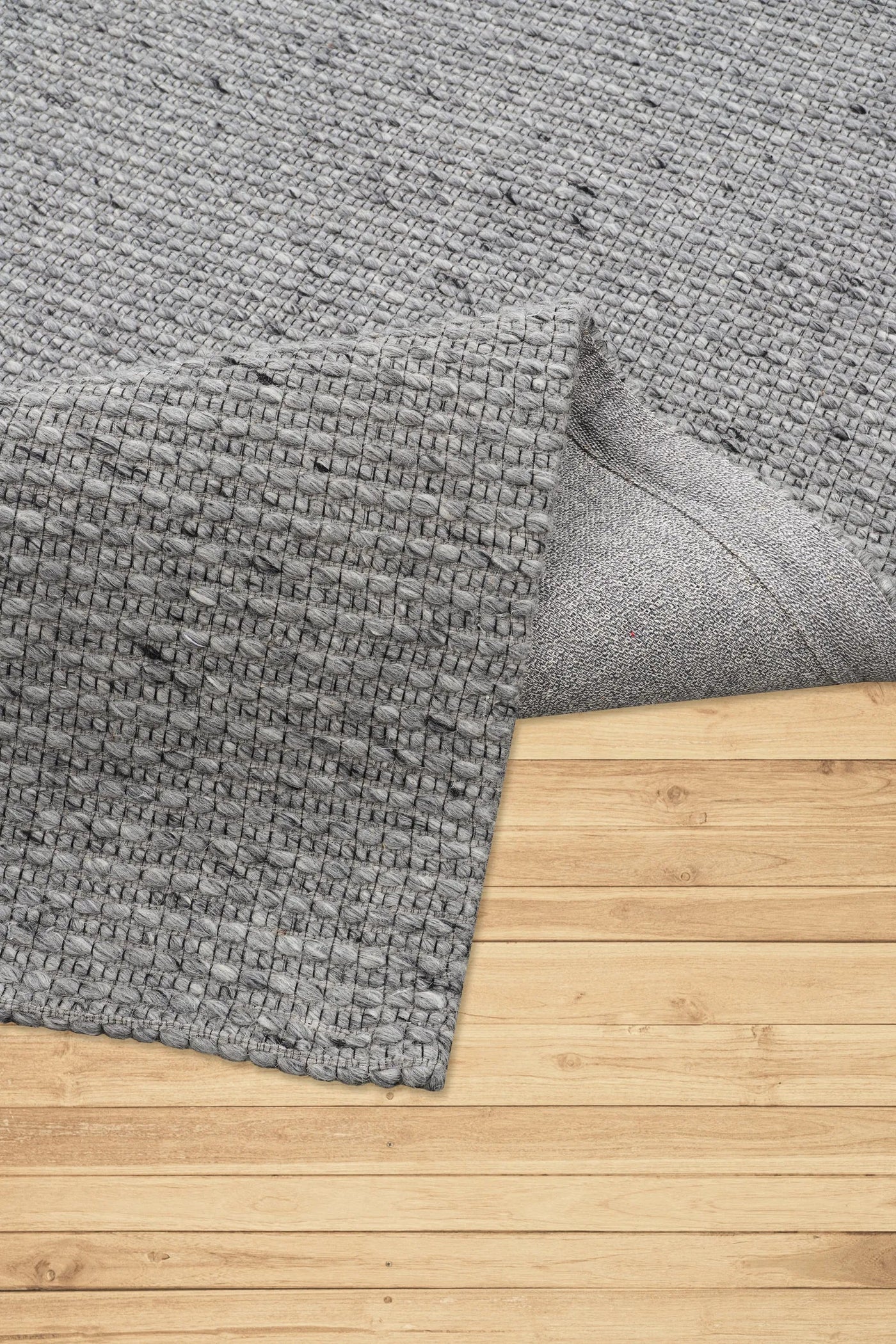 Hampton Handwoven Rug - 116 Grey