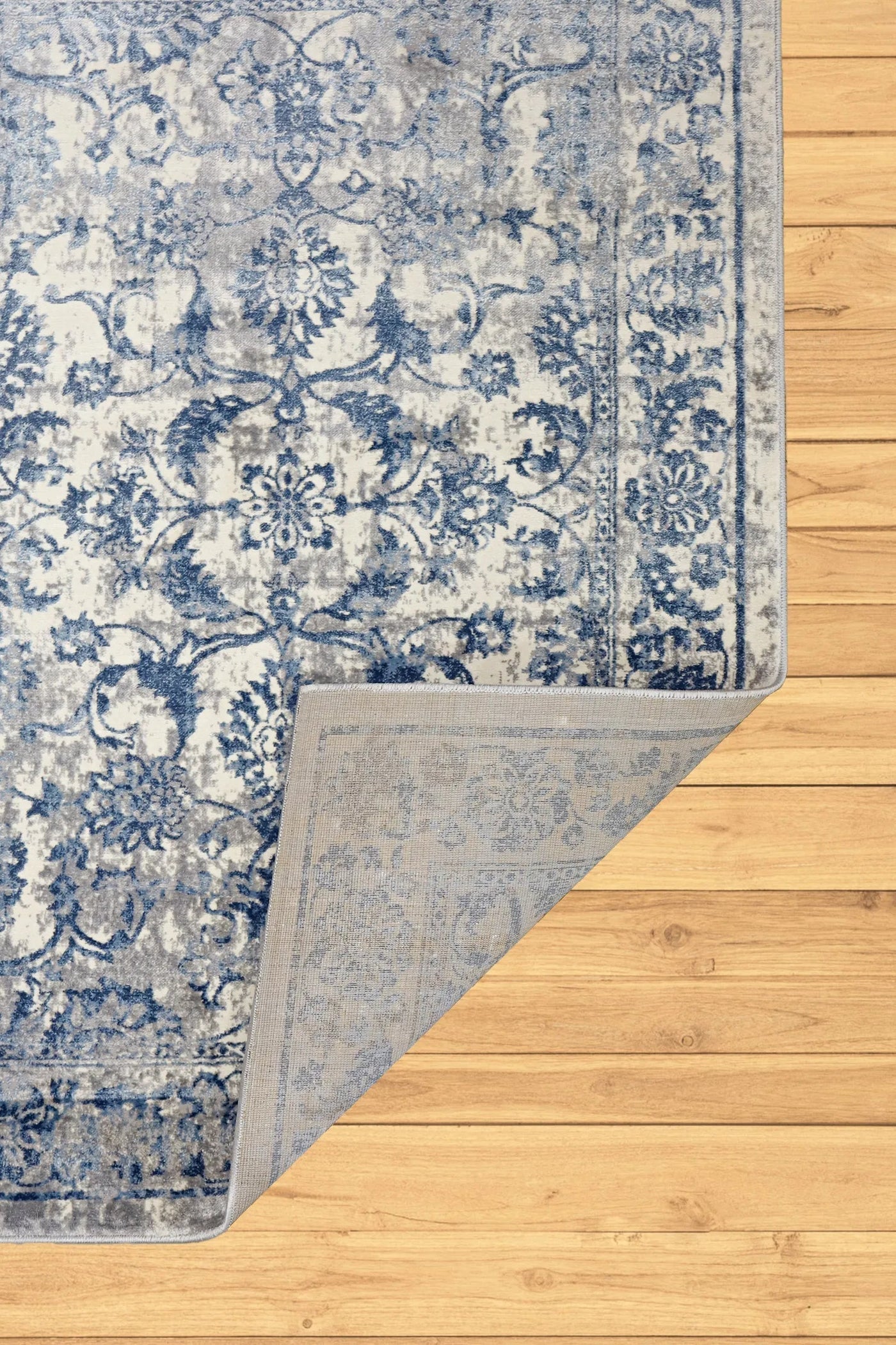 Toronto Contemporary Floral Rug - 103 Blue