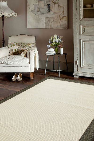 Sisalo Border Flatweave Rug - 191 Grey