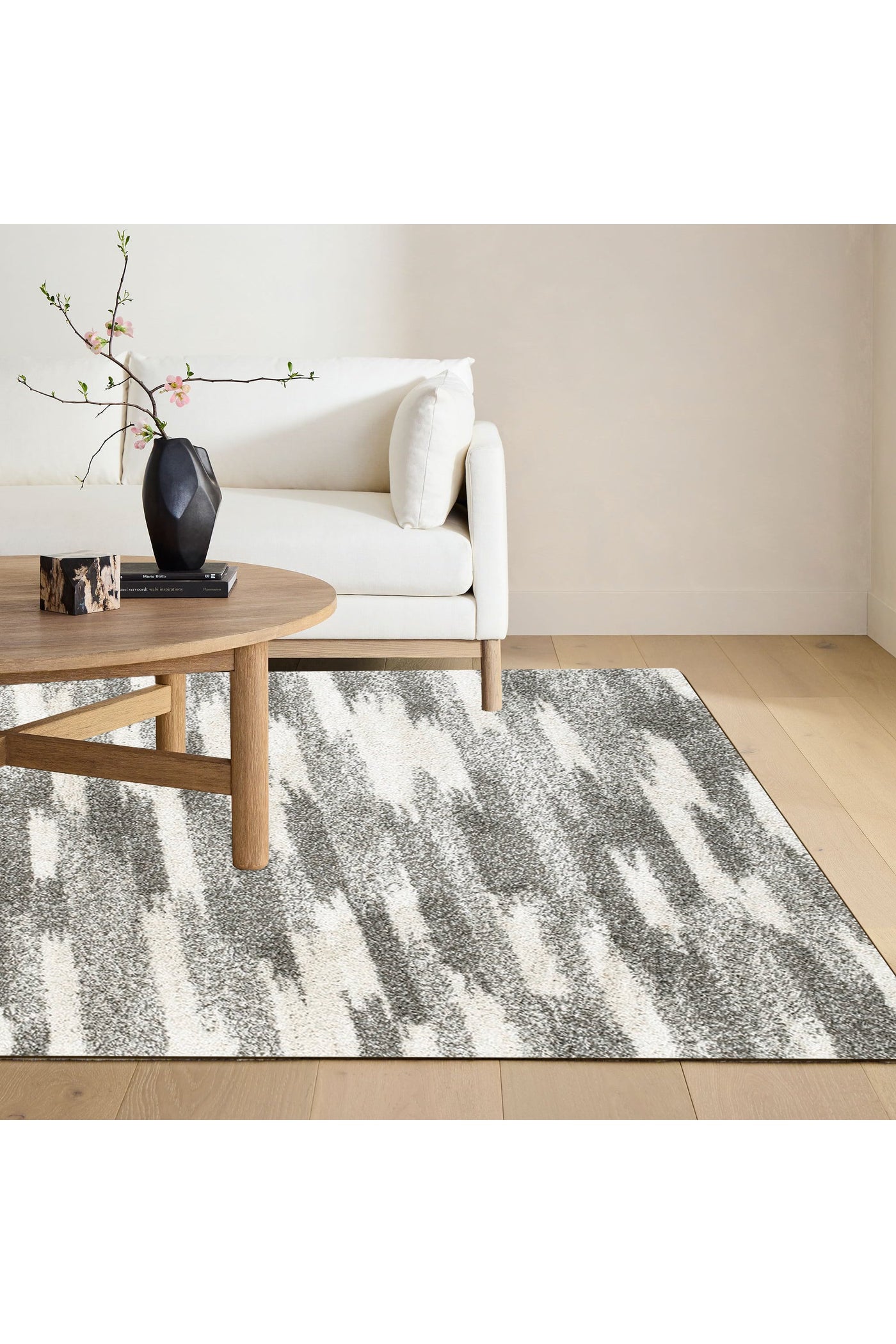 Coco Abstract Shaggy Rug - 103 Grey