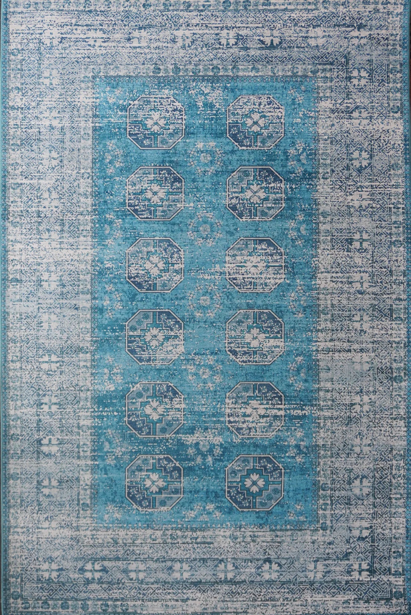 Distressed Rug Blue New Jersey Distressed Rug - 141 Blue | Buy Rugs Online | Cyrus Rugs