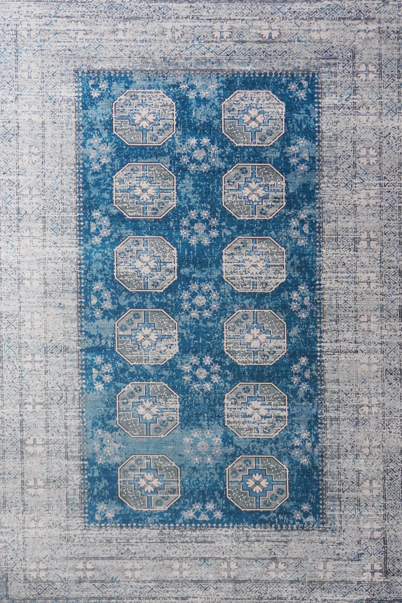 New Jersey Distressed Rug - 140 Blue