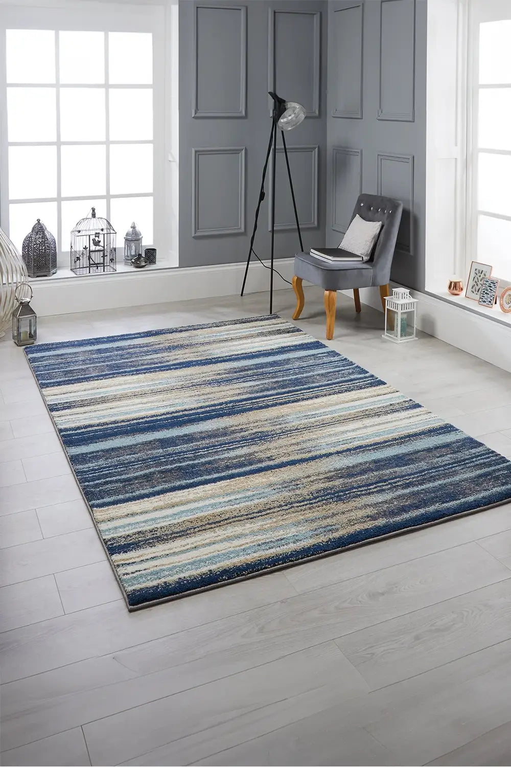 Allegra Abstract Rug - 105 Blue