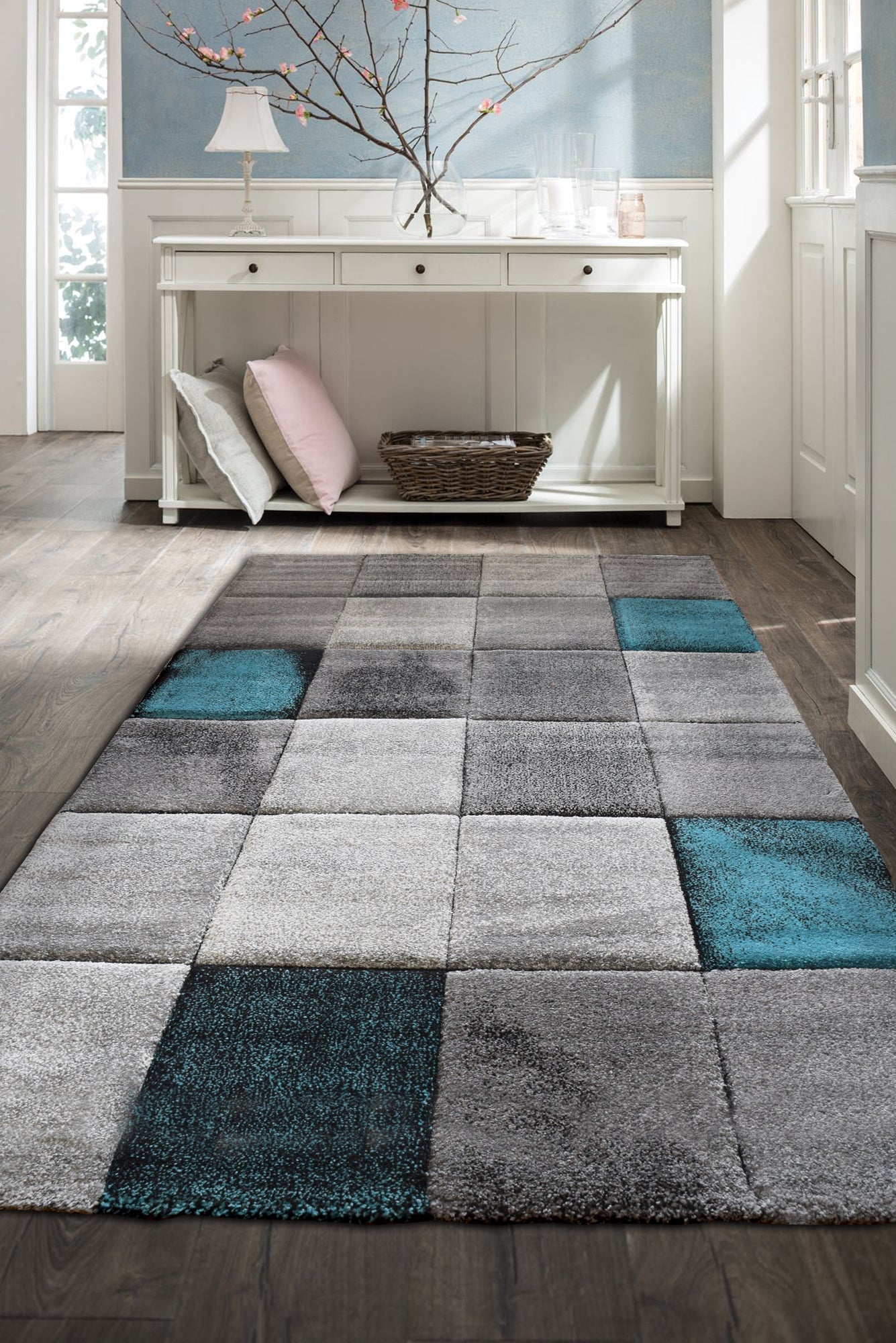 Love Abstract Rug - 121 Blue