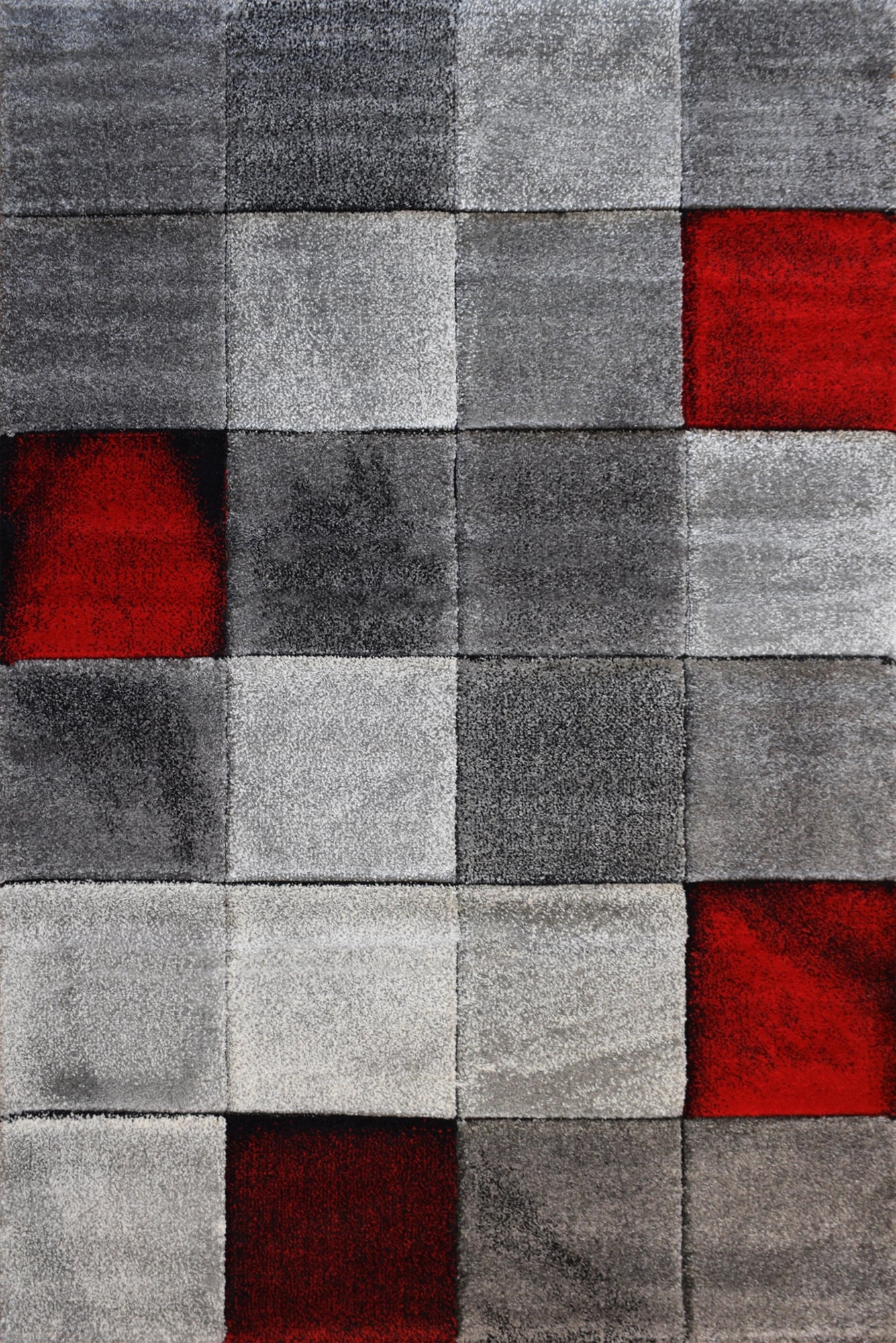 Red Square Rug Texture Love Modern Square Abstract Rugs 22064-Red-Ruby | Buy Rugs Online ...