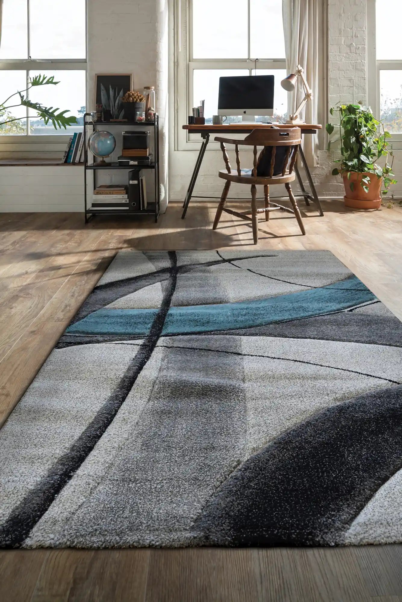 Love Abstract Rug - 101 Blue