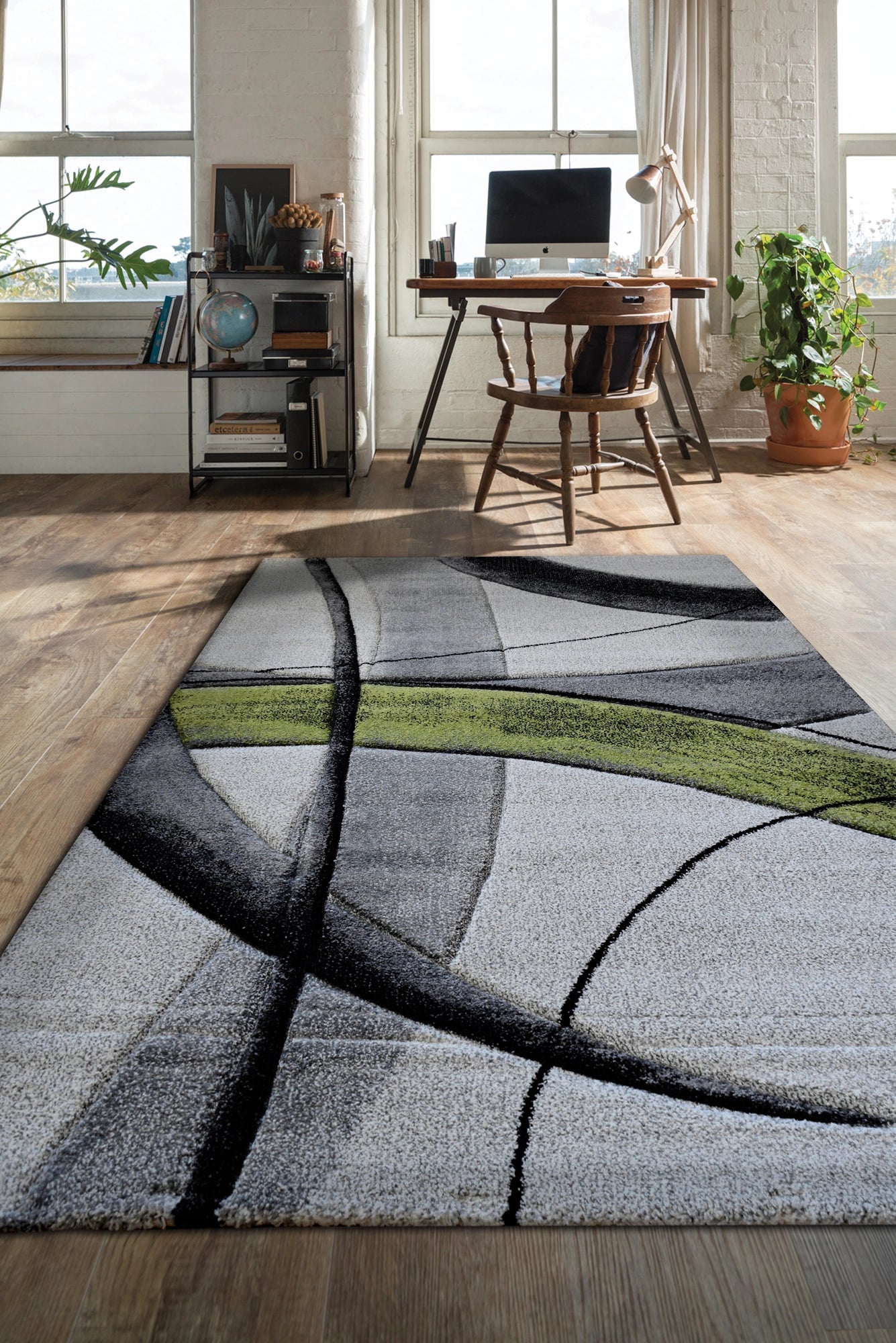 Love Abstract Rug - 103 Green