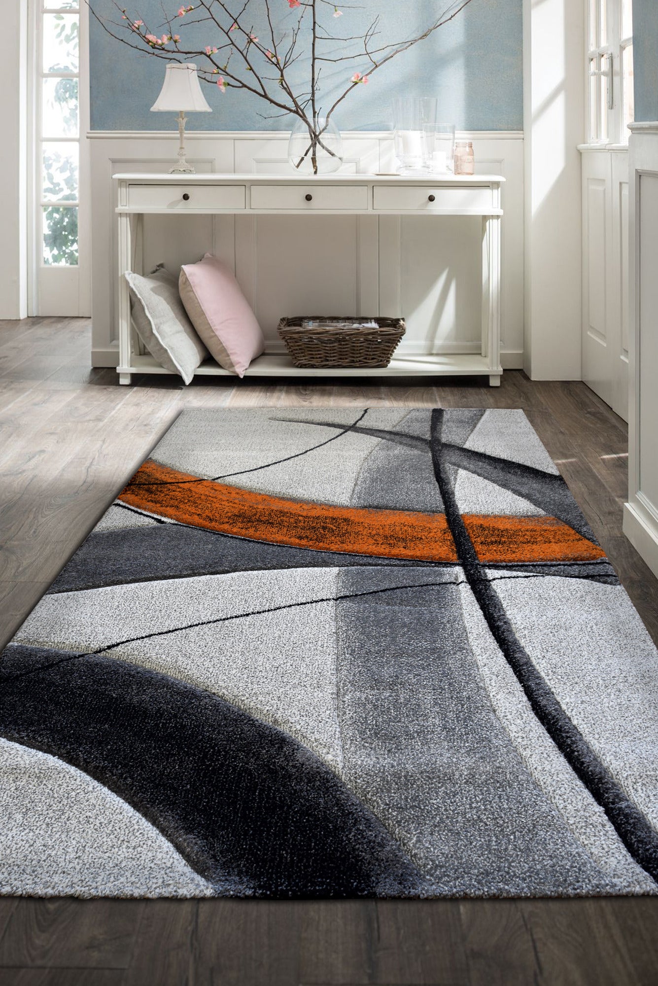 Love Abstract Rug - 105 Orange