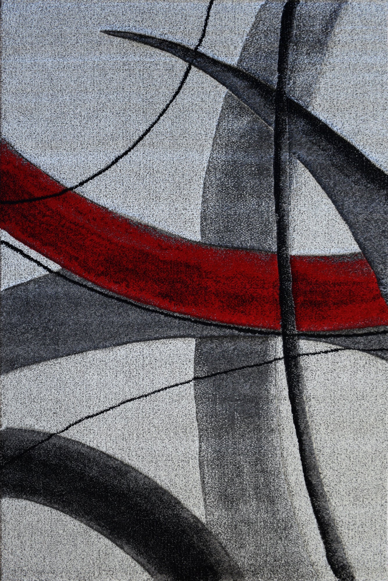 Red Abstract Boho Rug Love Modern Abstract Rugs 22090-Red-Ruby | Buy Rugs Online | Cyrus Rugs