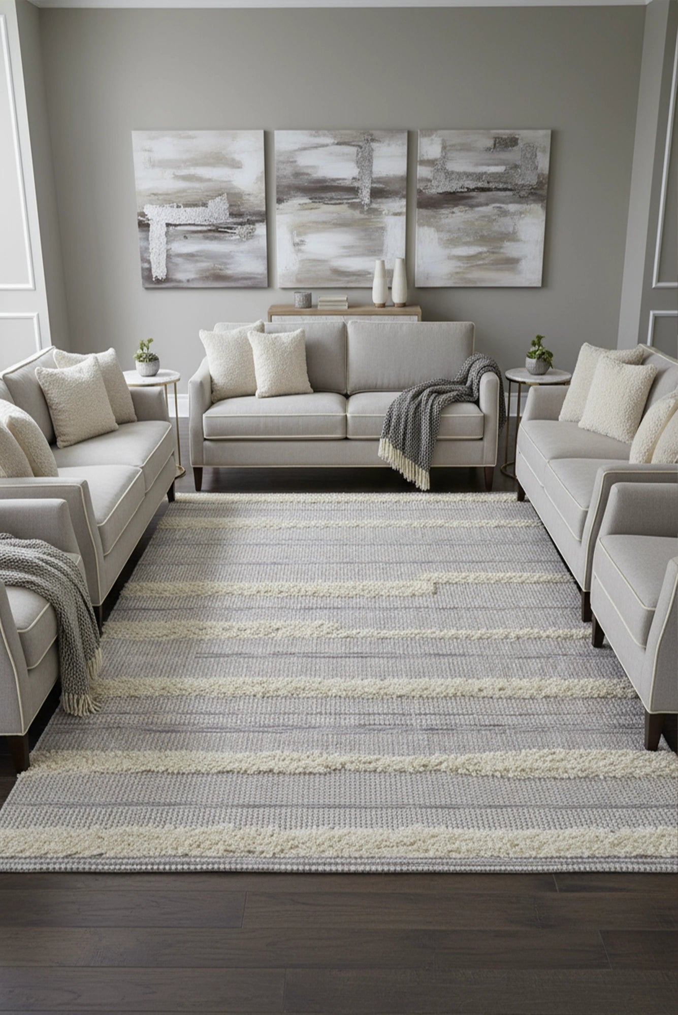 Elizabeth Geometric Rug - 105 Grey