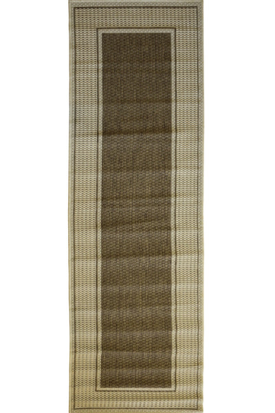 Sisalo Border Flatweave Rug - 102 Brown