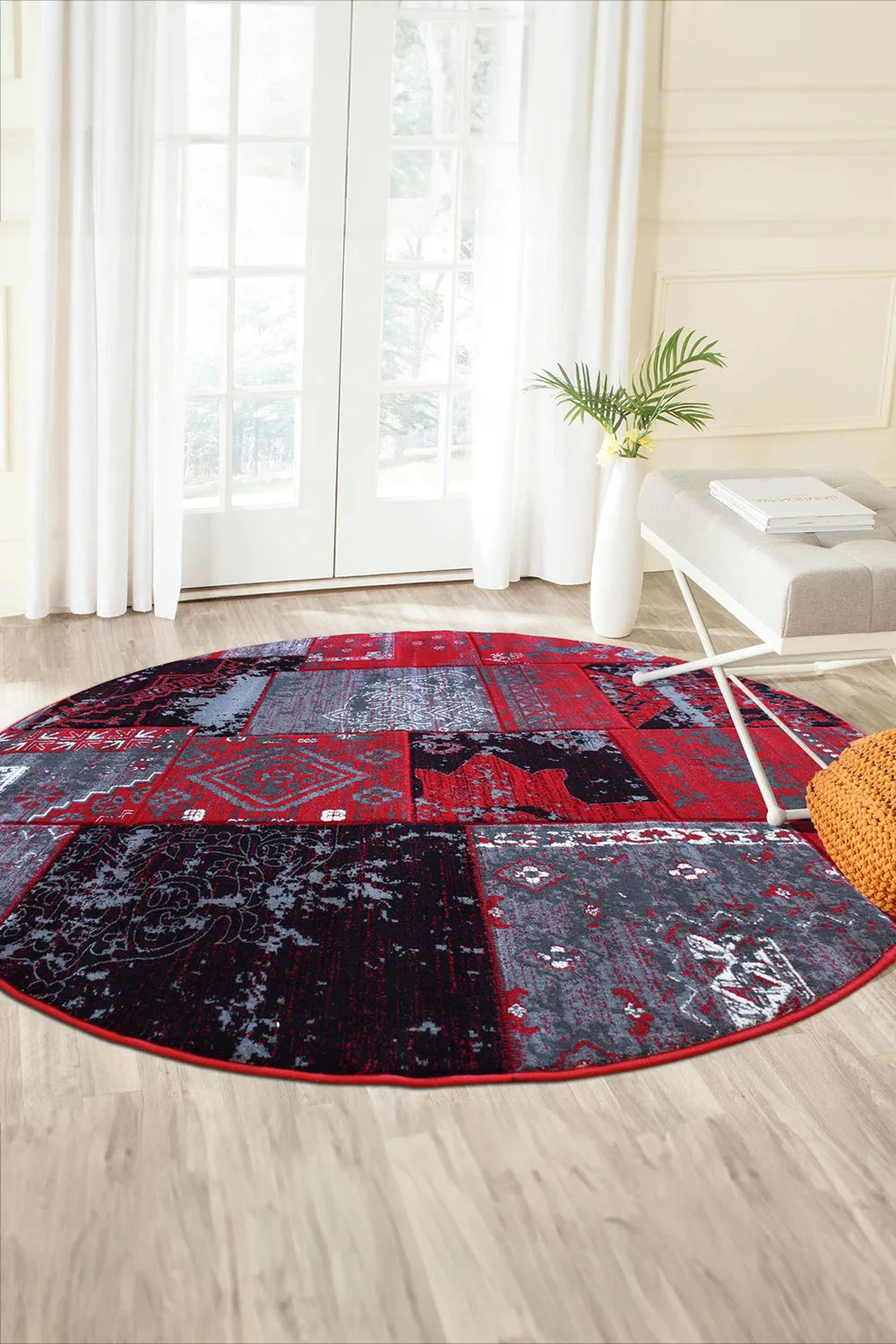 Patchwork Rug - 116 Red