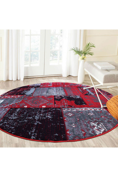 Patchwork Rug - 115 Red