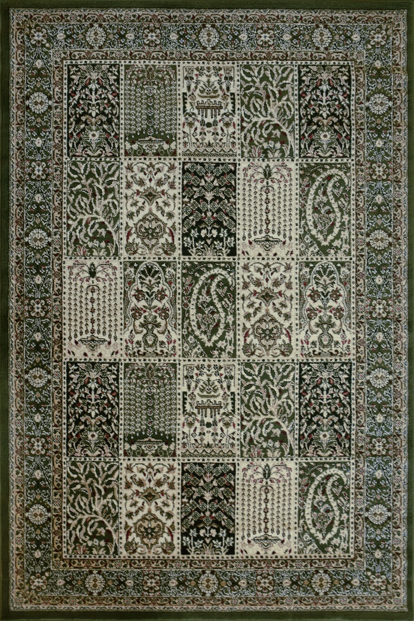 Green Pattern Rug Square Check Minnesota Traditional Square Pattern Rugs 2896A-Green-Green | Buy Rugs ...