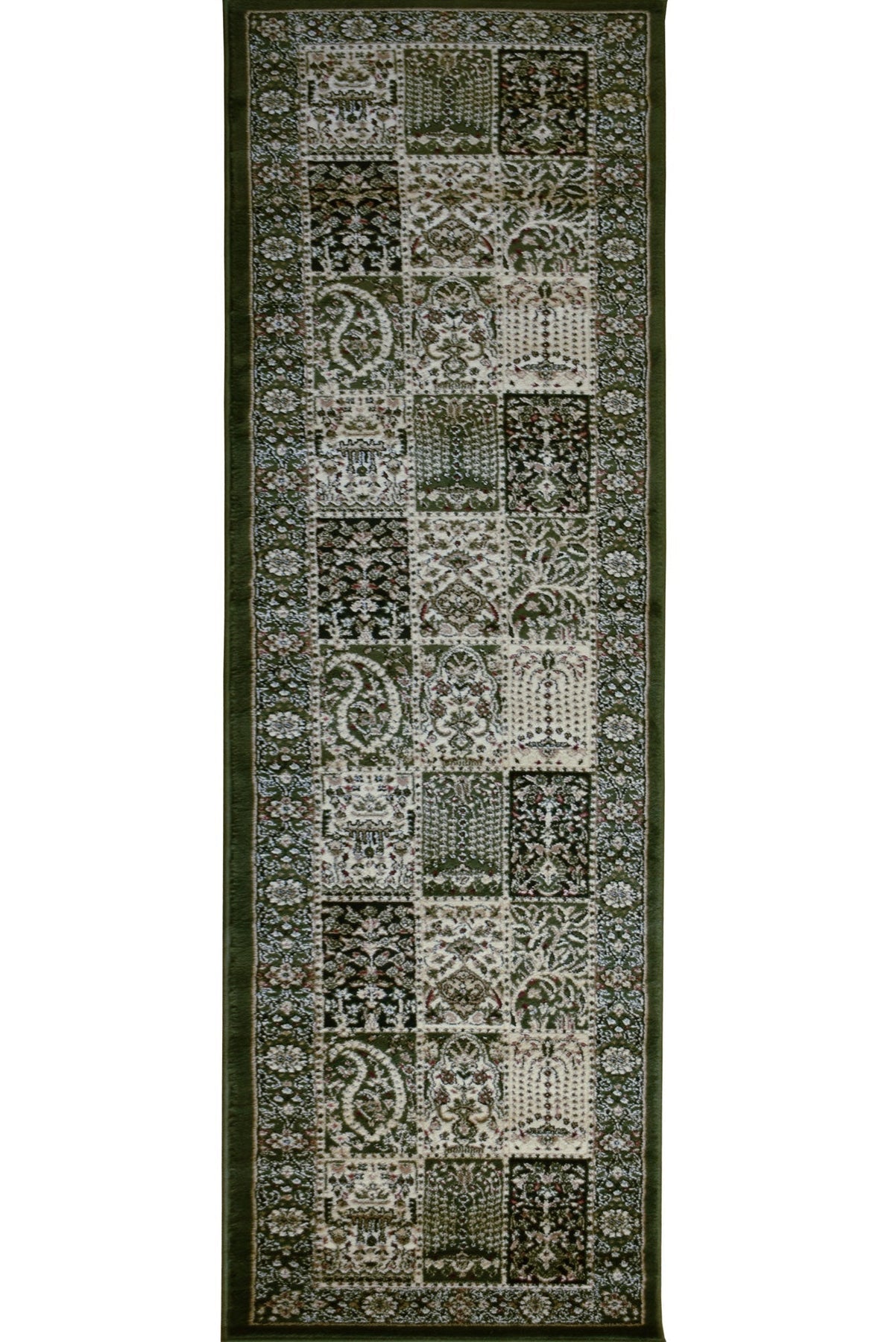 Minnesota Traditional Square Pattern Rugs 2896A-Green-Green | Buy Rugs ...