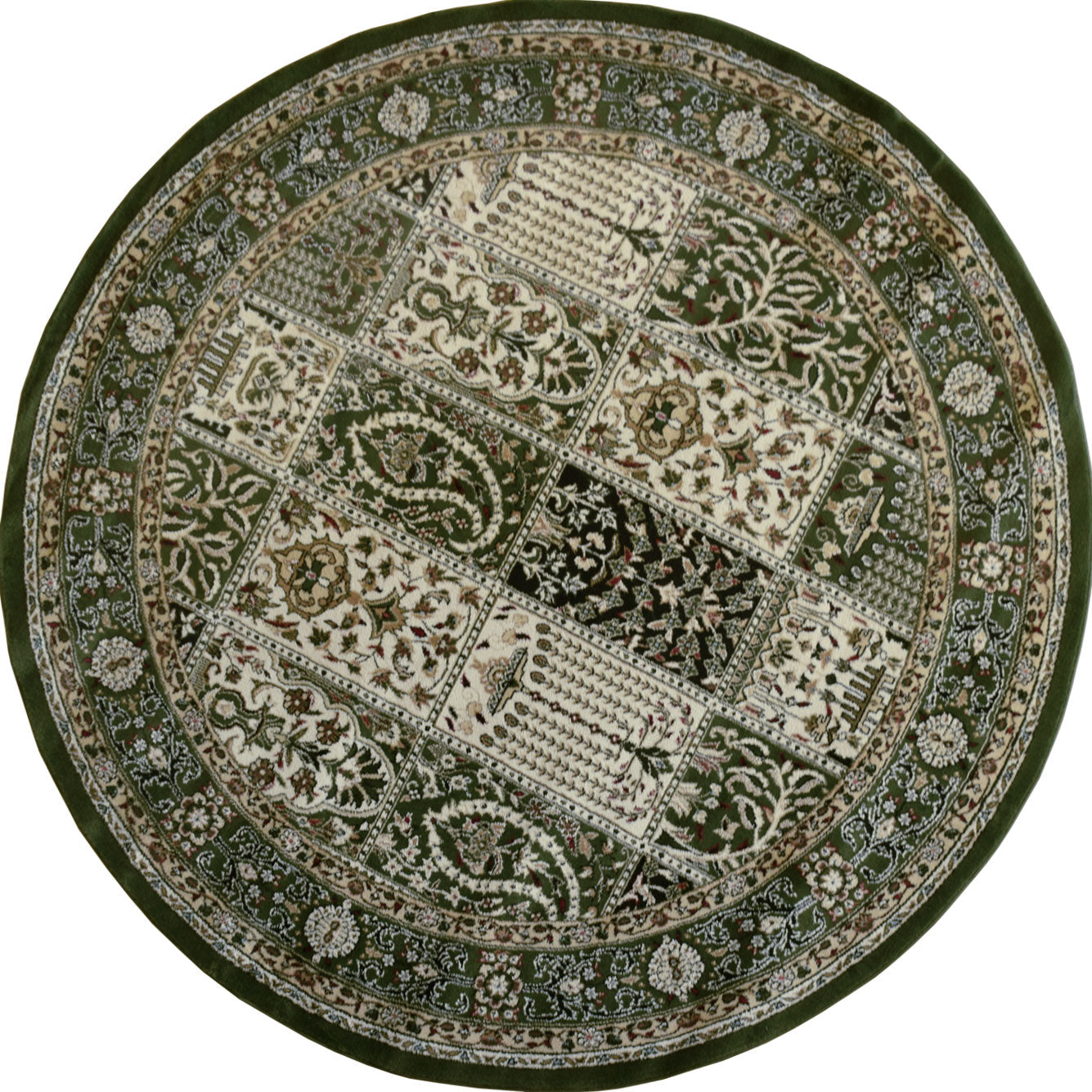 Minnesota Traditional Square Pattern Rugs 2896A-Green-Green | Buy Rugs ...