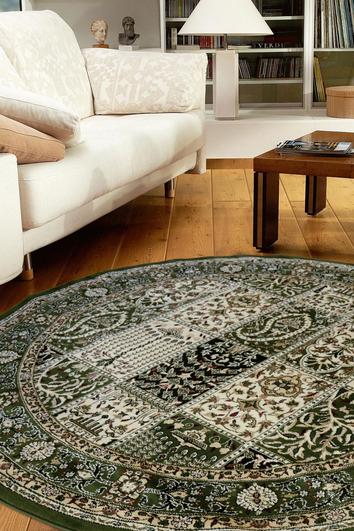 Minnesota Traditional Square Pattern Rugs 2896A-Green-Green | Buy Rugs ...