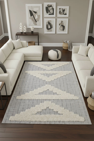 Elizabeth Geometric Rug - 102 Grey