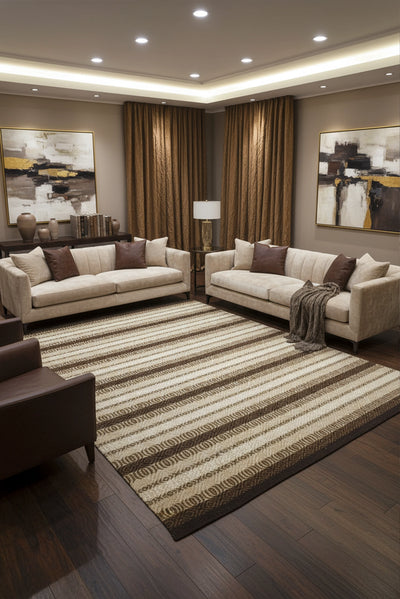 Hampton Handwoven Rug - 102 Brown