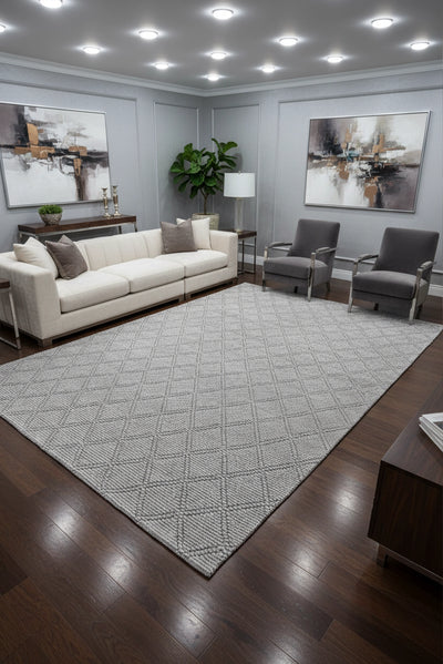 Hampton Handwoven Rug - 107 Grey