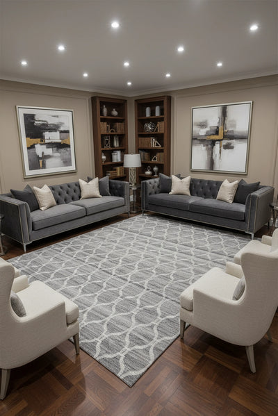 Hampton Handwoven Rug - 114 Grey