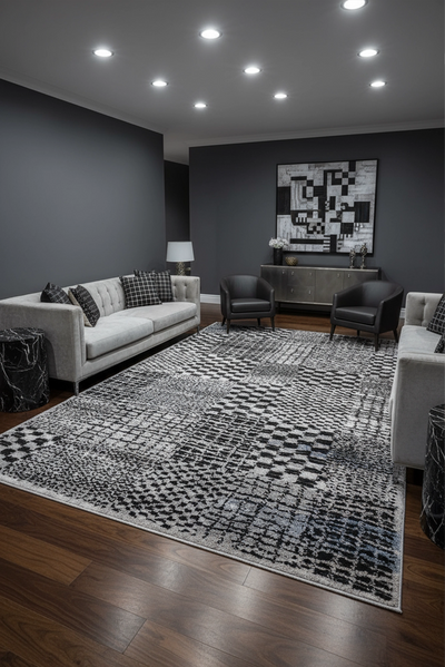Virginia Modern Plush Rug - 105 Dark Grey
