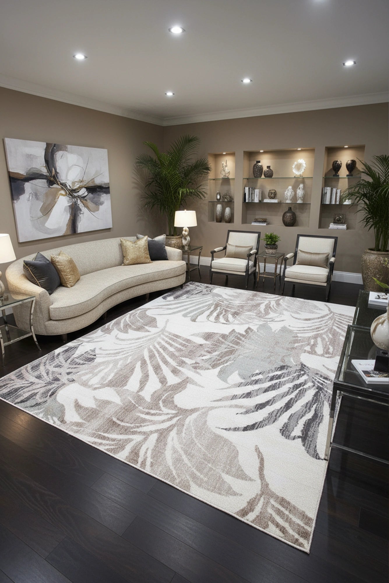 Diego Soft Floral Rug 103  - Beige