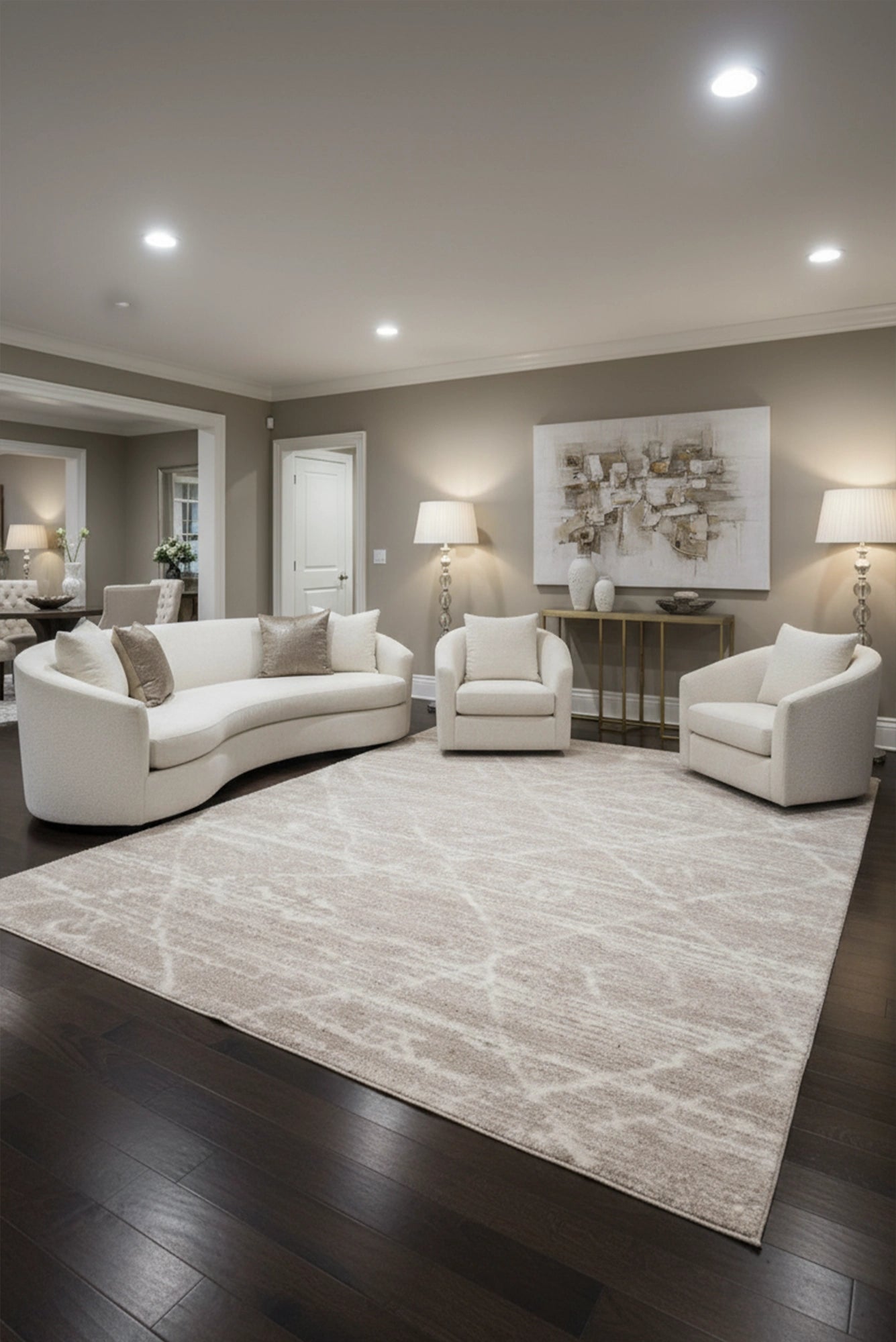 Silver Soft Rug 102  - Beige