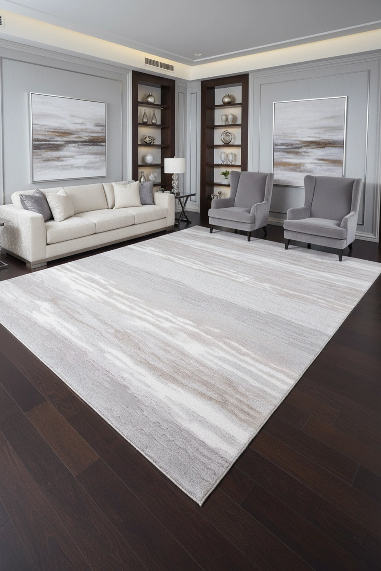 Silver Soft Rug 105 - Grey