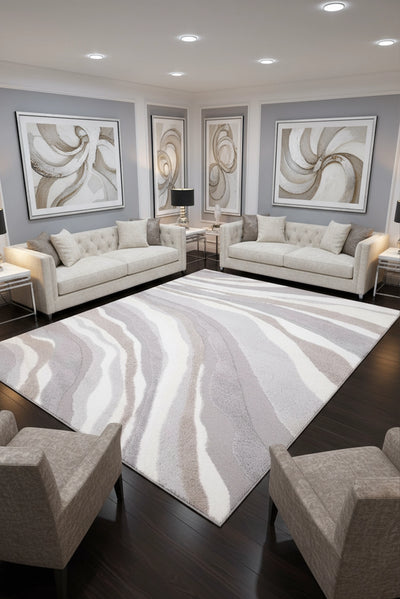 Silver Soft Rug 106 - Multicolour
