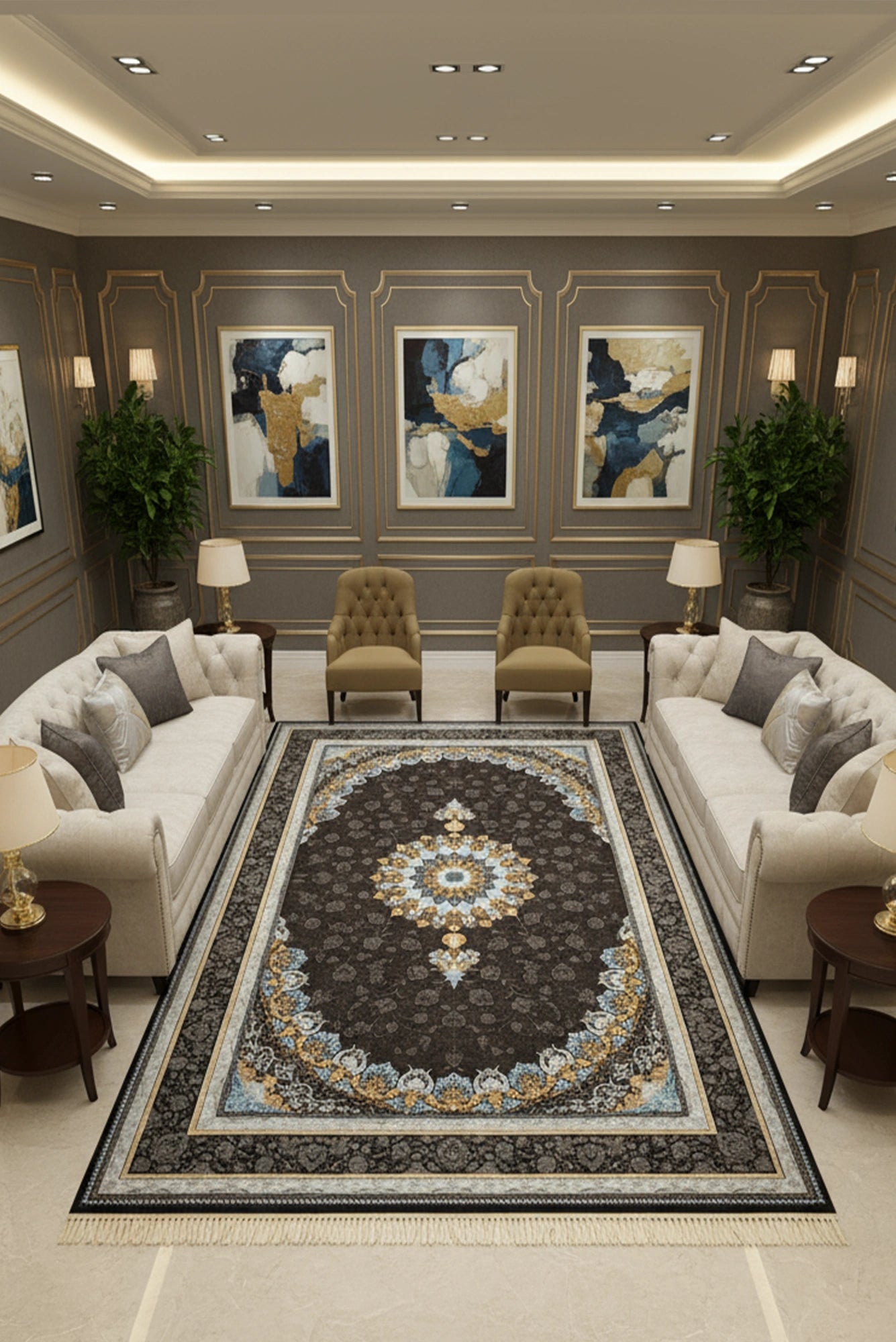 Persico Traditional Rug - 129 Coal