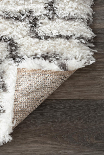 Hudson Moroccan Shaggy Rug - 102 White