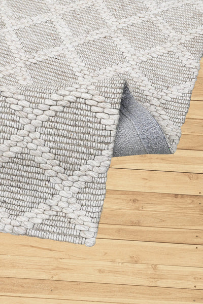 Hampton Handwoven Rug - 118 Grey