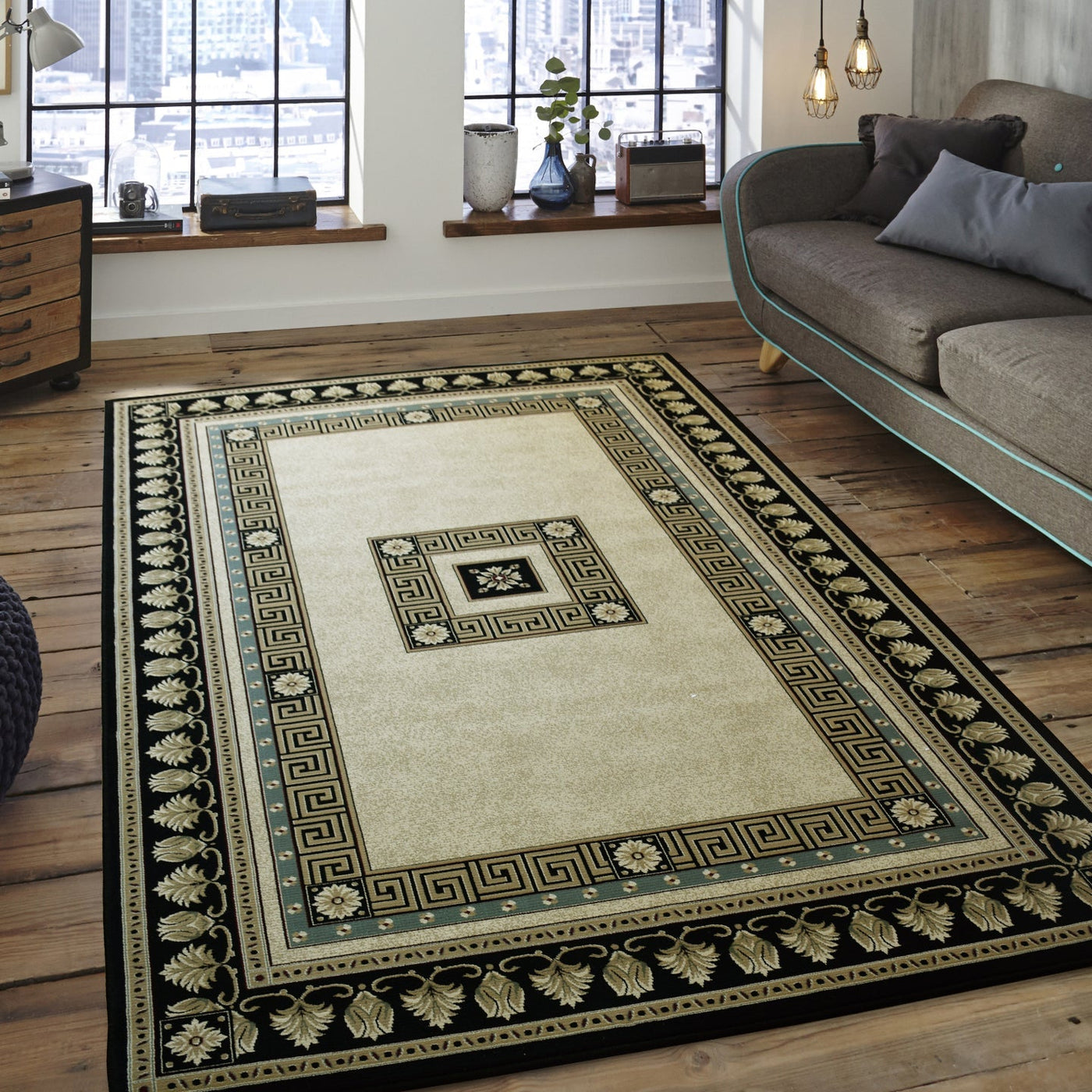 Milano Traditional Medallion Rug - 109 Beige