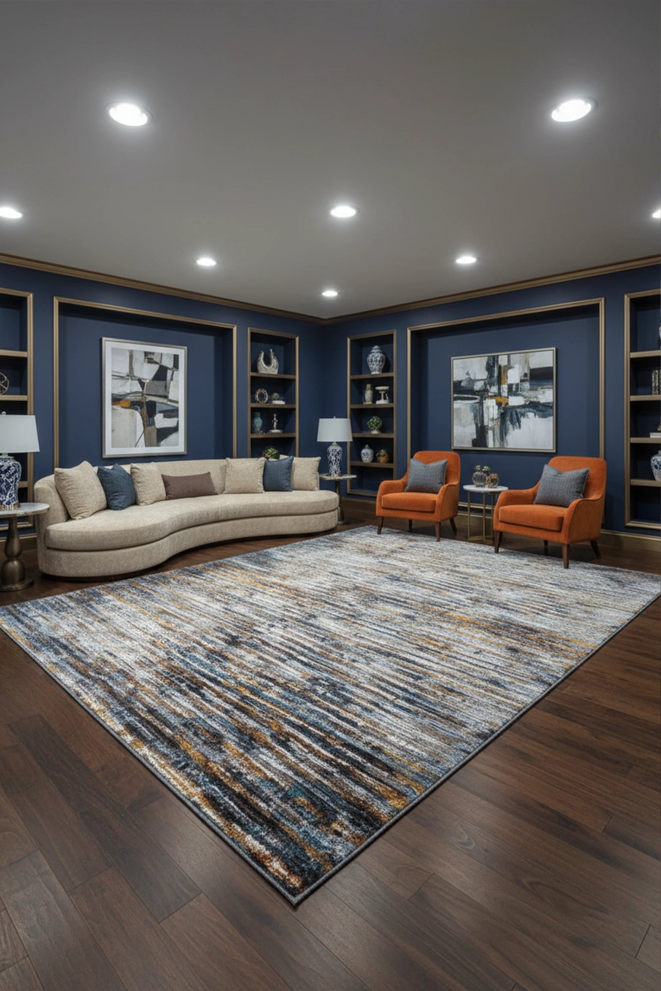 Victoria Abstract Rug - 133 Grey