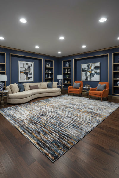 Victoria Abstract Rug - 133 Grey