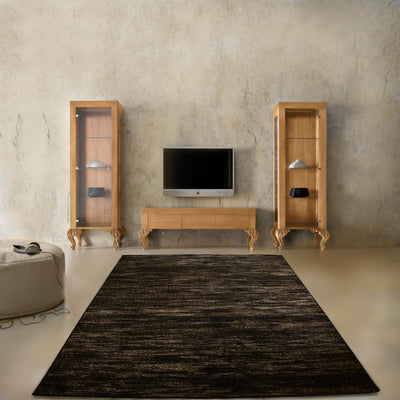 Raymond Striped Rug - 120 Charcoal