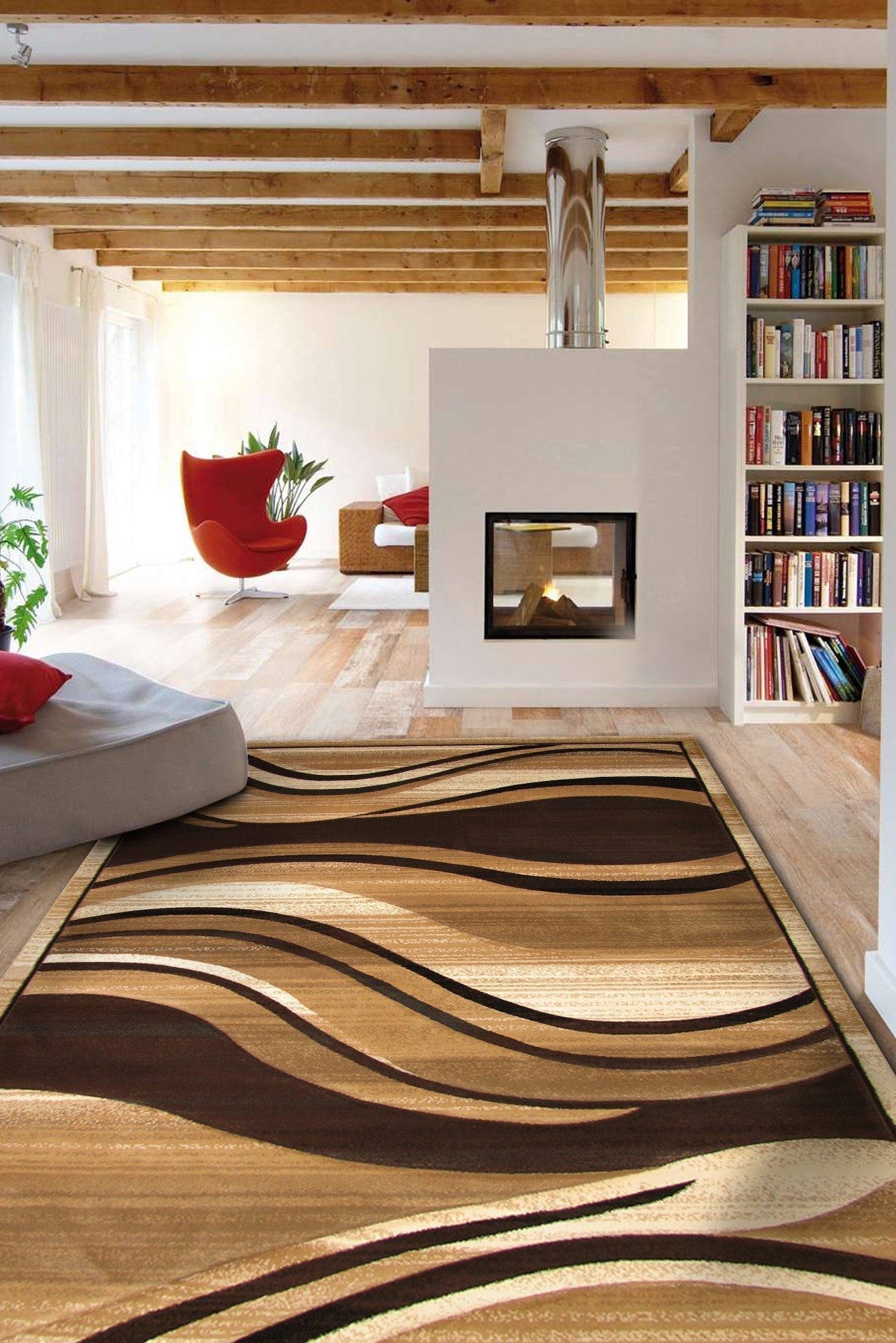 Pisa Abstract Rug - 122 Brown