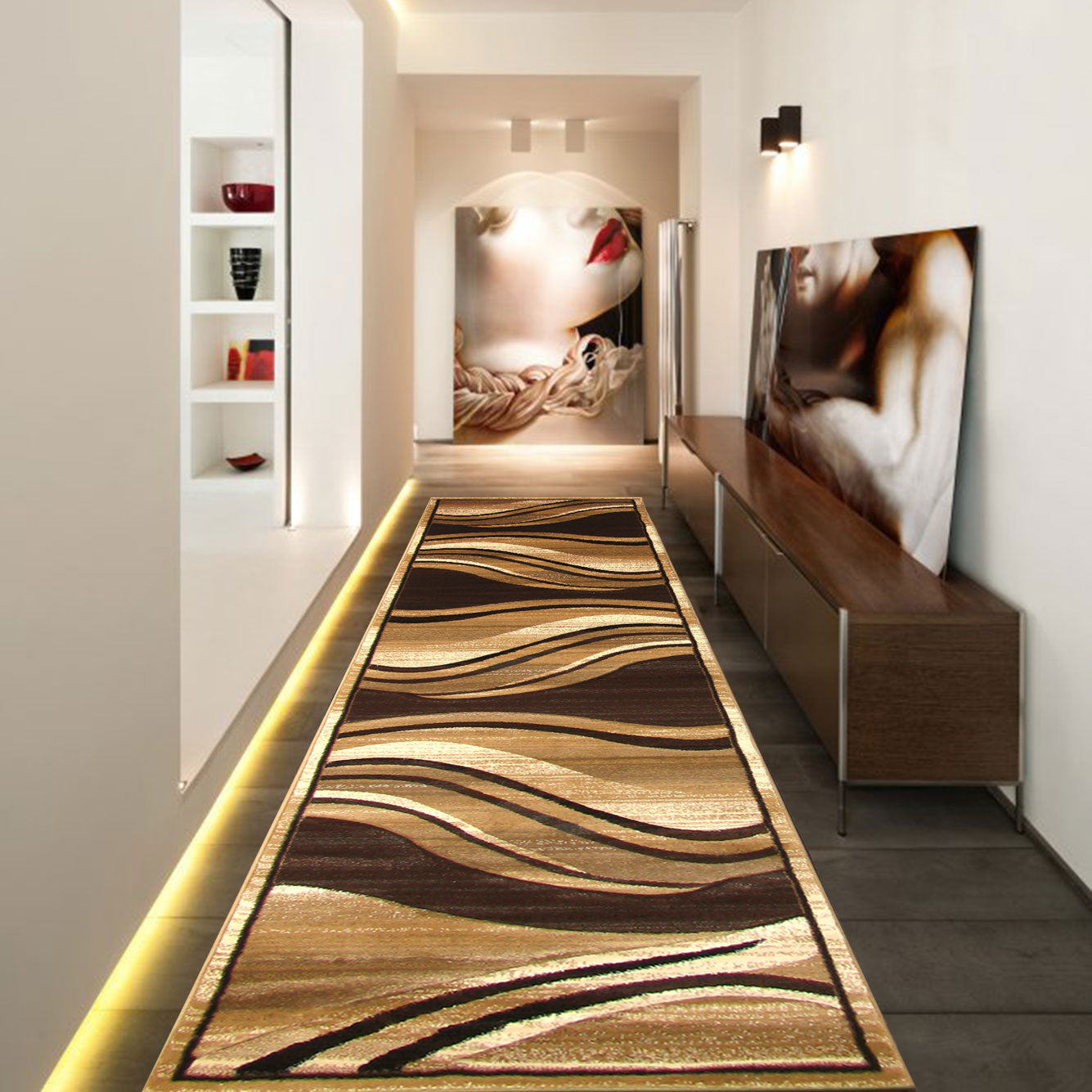 Pisa Abstract Rug - 122 Brown