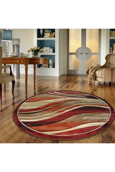 Pisa Abstract Rug - 124 Red